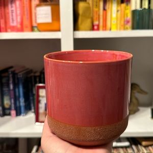 Pink ceramic plant pot